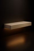 Aether — Floating Wall Shelf in a dark luxury setting