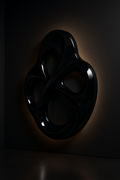 Aria — Abstract Wall Sculpture in a dark luxury setting