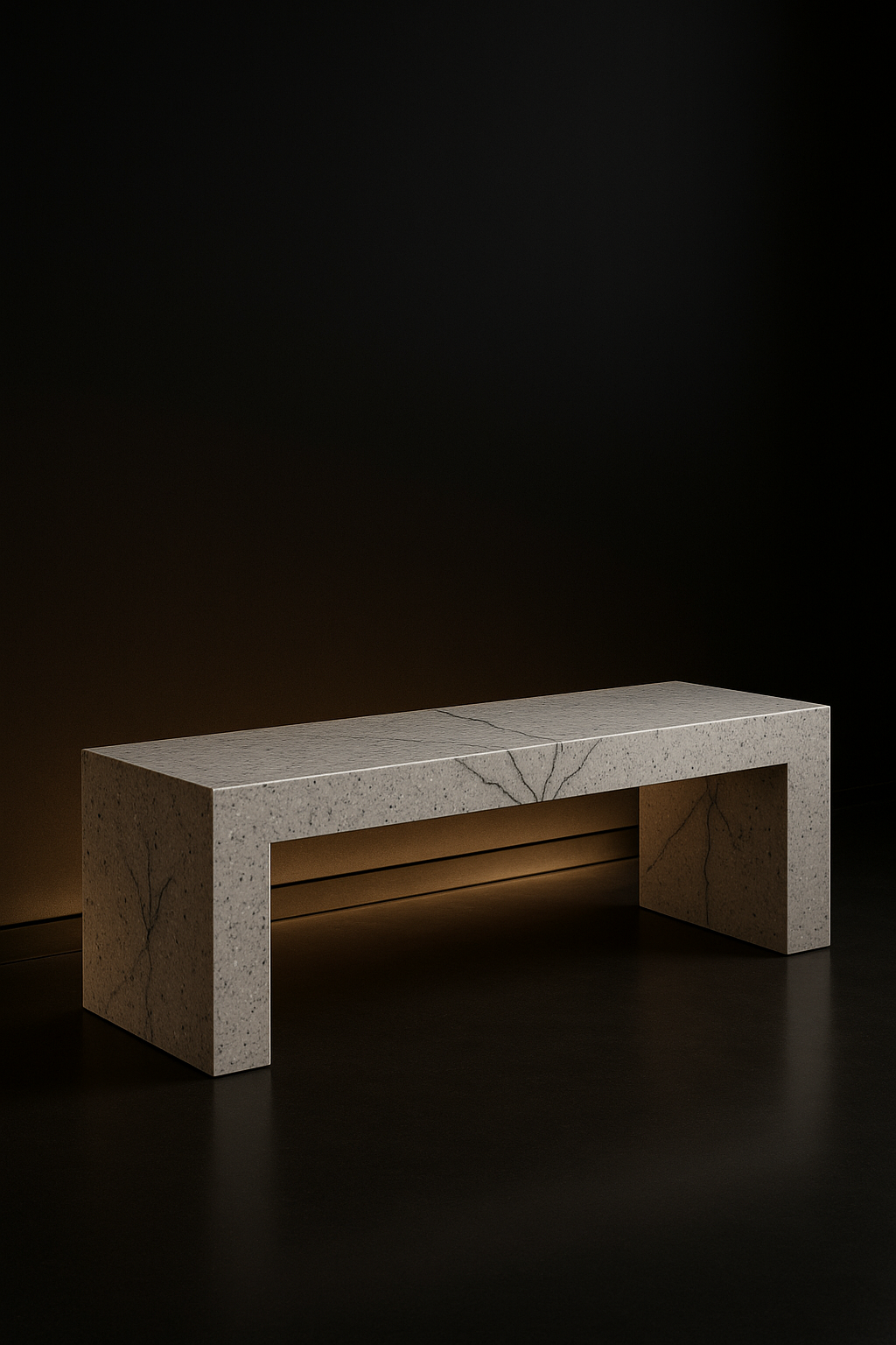 Atlas — Bench Console in a dark luxury setting