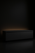 Aurora — TV Media Unit in a dark luxury setting