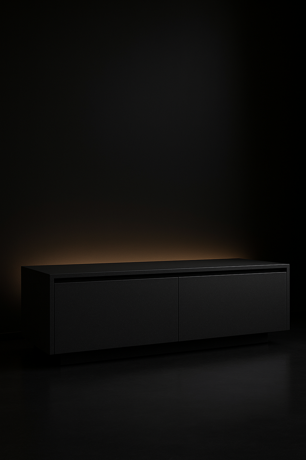 Aurora — TV Media Unit in a dark luxury setting