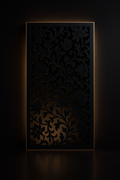Calibre — Floral Jali Wall Panel in a dark luxury setting