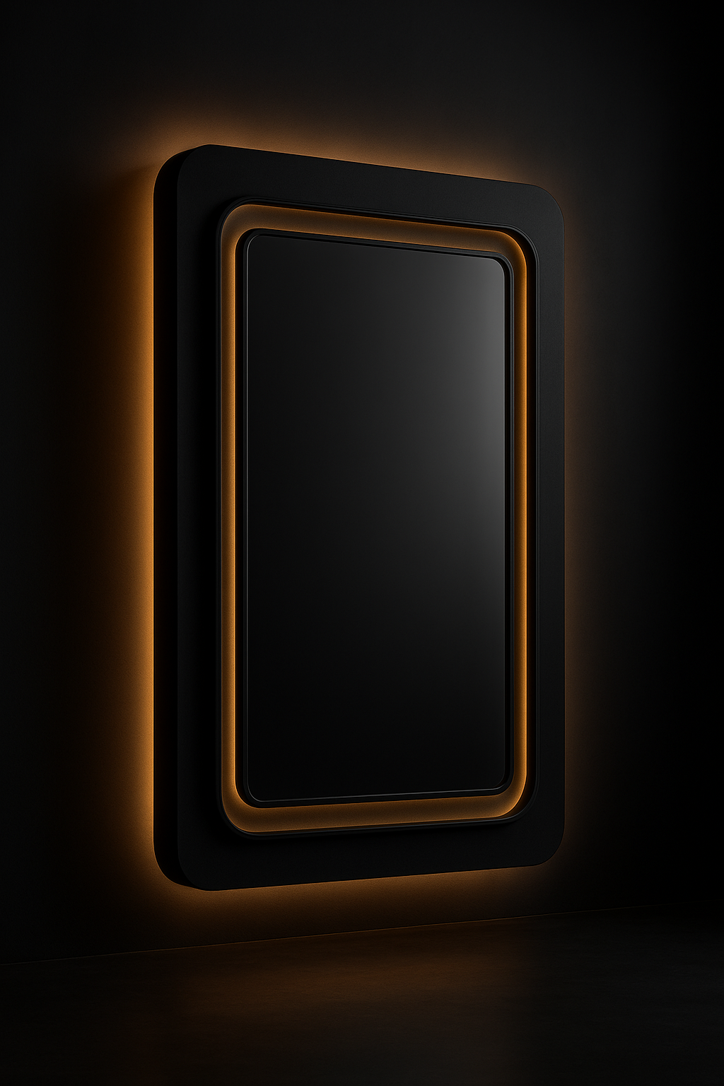 Calibre — Double-Frame Bathroom Mirror in a dark luxury setting