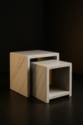 Cascade — Nest Of Side Tables in a dark luxury setting