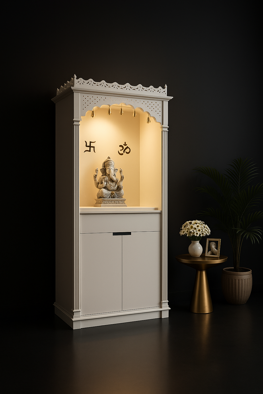 Contemporary 5ft Corian Sanctuary for Commercial Spaces in a dark luxury setting