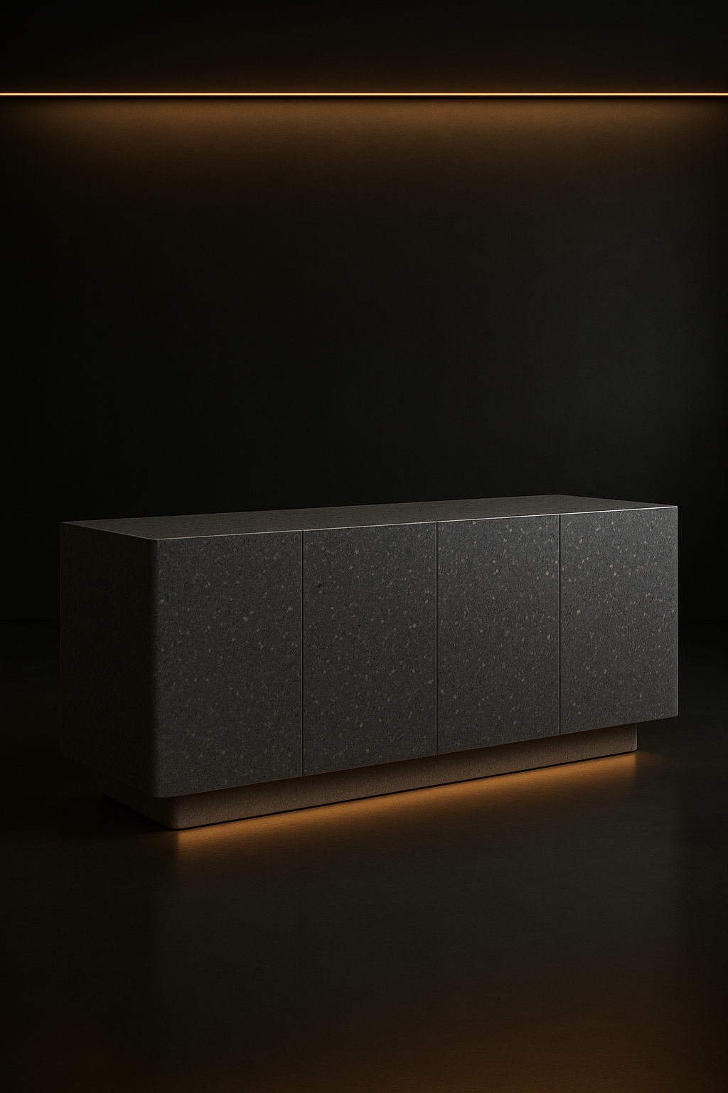 Cove — Storage Sideboard in a dark luxury setting