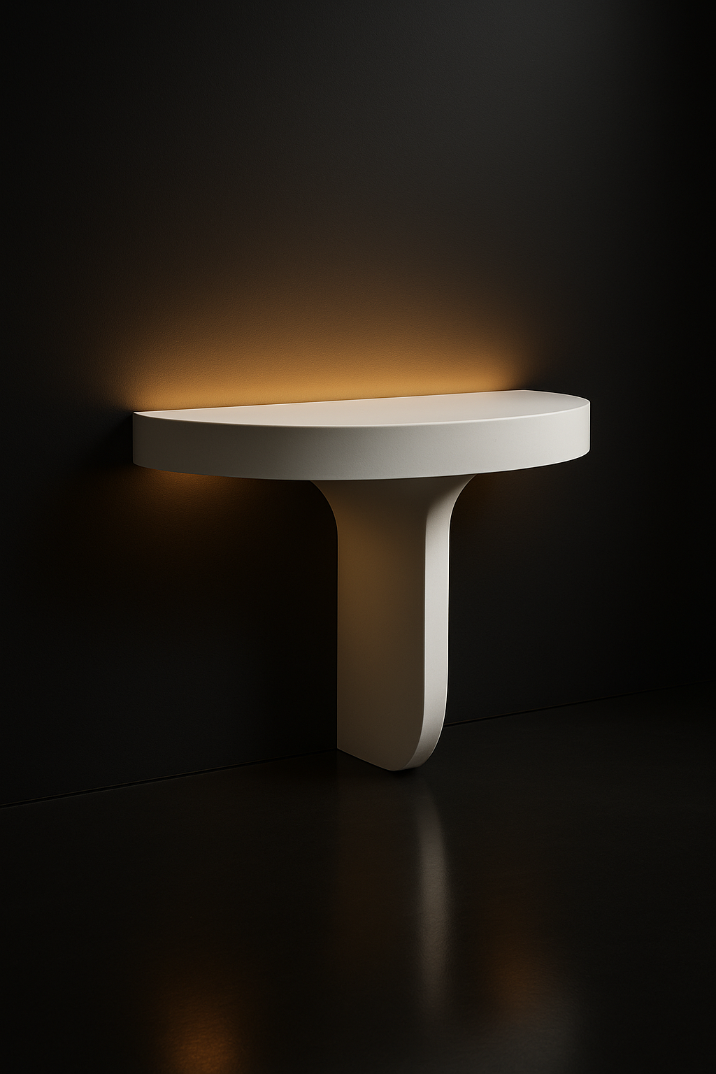 Cumulus — Demilune Console in a dark luxury setting