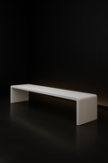 Cumulus — Low Media Bench in a dark luxury setting