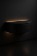 Drift — Demilune Console in a dark luxury setting
