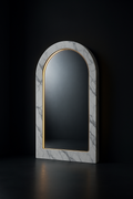Dune — Arched Statement Mirror in a dark luxury setting