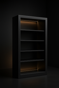 Eclipse — Display Shelving Unit in a dark luxury setting