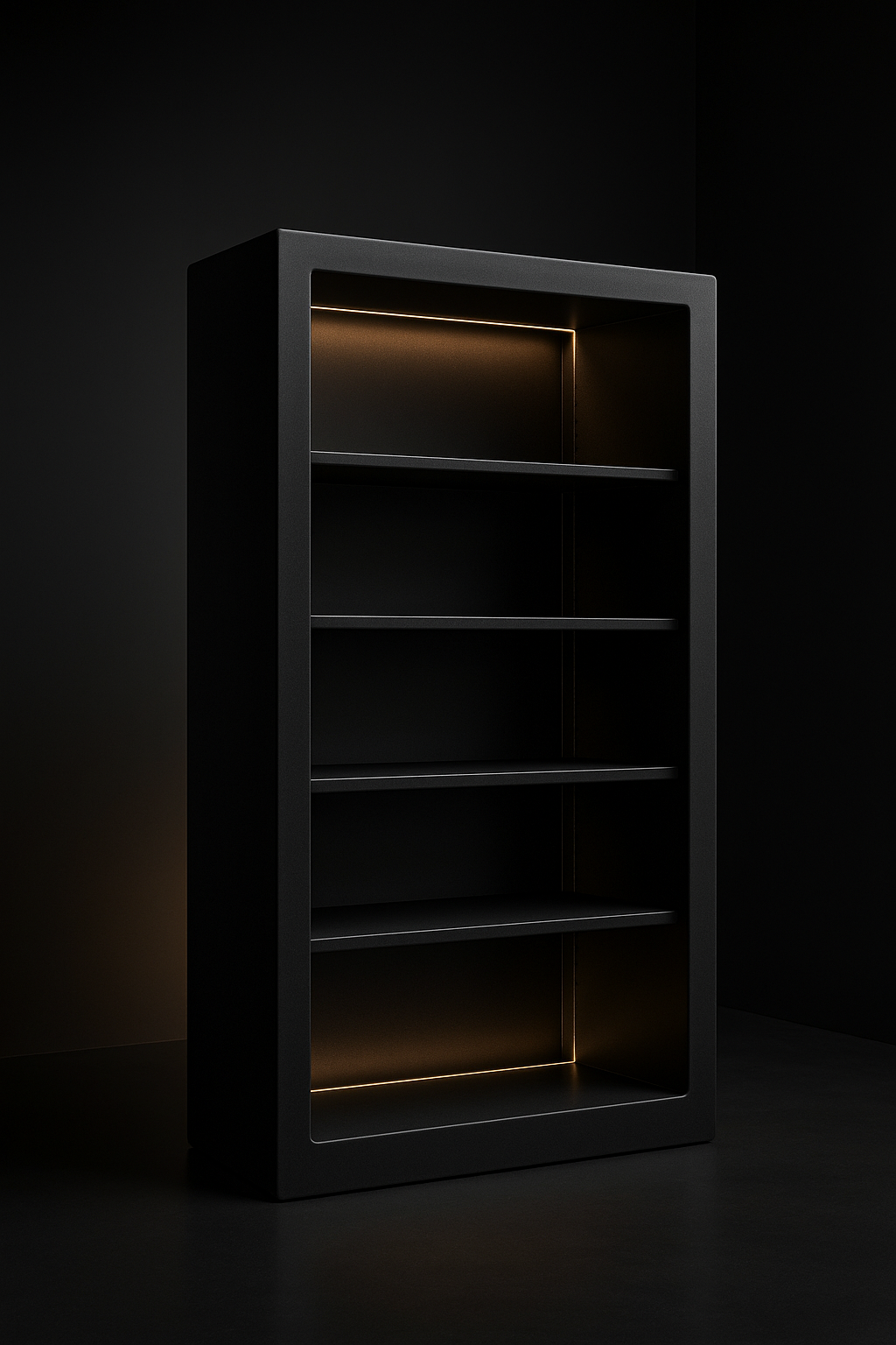 Eclipse — Display Shelving Unit in a dark luxury setting
