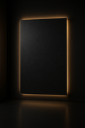 Equinox — Backlit Feature Wall Panel in a dark luxury setting