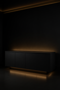 Equinox — Storage Sideboard in a dark luxury setting