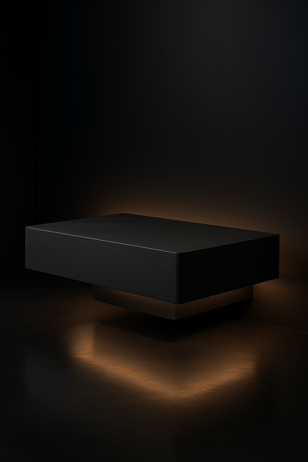 Equinox — Coffee Table in a dark luxury setting