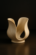 Glacier — Sculptural Table Centrepiece in a dark luxury setting