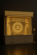 Grand Corian Altar with 3D Dome Design in a dark luxury setting