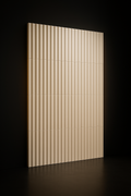 Halo — Fluted Slat Wall Panel in a dark luxury setting