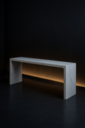 Helios — Bench Console in a dark luxury setting