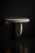 Linea — Demilune Console in a dark luxury setting