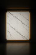 Lumina — Backlit Feature Wall Panel in a dark luxury setting