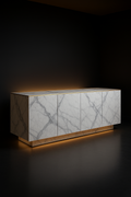 Lumina — Storage Sideboard in a dark luxury setting