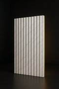 Meridian — Fluted Slat Wall Panel in a dark luxury setting