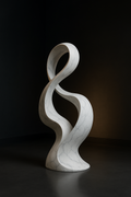 Meridian — Sculptural Floor Art Piece in a dark luxury setting