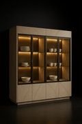 Mirage — Modular Crockery Cabinet in a dark luxury setting