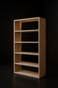 Mirage — Freestanding Bookcase in a dark luxury setting