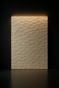 Nimbus — Textured Accent Wall Panel in a dark luxury setting