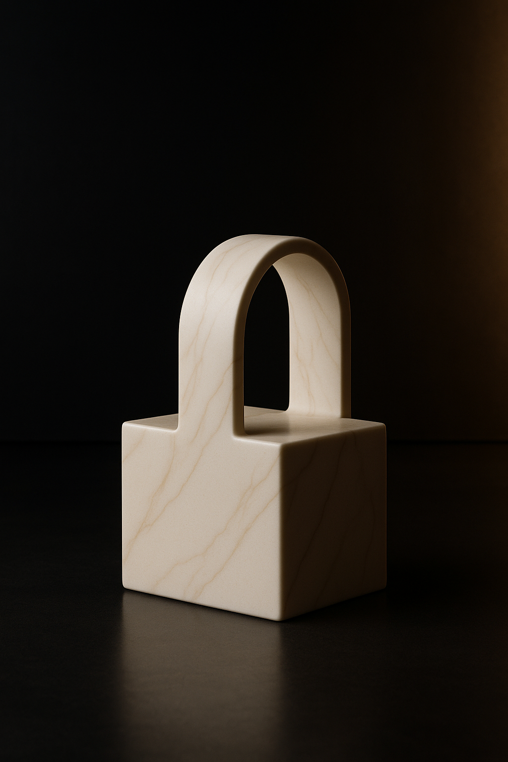 Nimbus — Minimalist Sculptural Object in a dark luxury setting