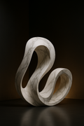 Obelisk — Flowing Abstract Sculpture in a dark luxury setting