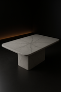 Onyx — Dining Table Top in a dark luxury setting
