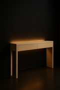Orbit — Slim Hallway Console in a dark luxury setting