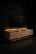 Orbit — TV Media Unit in a dark luxury setting