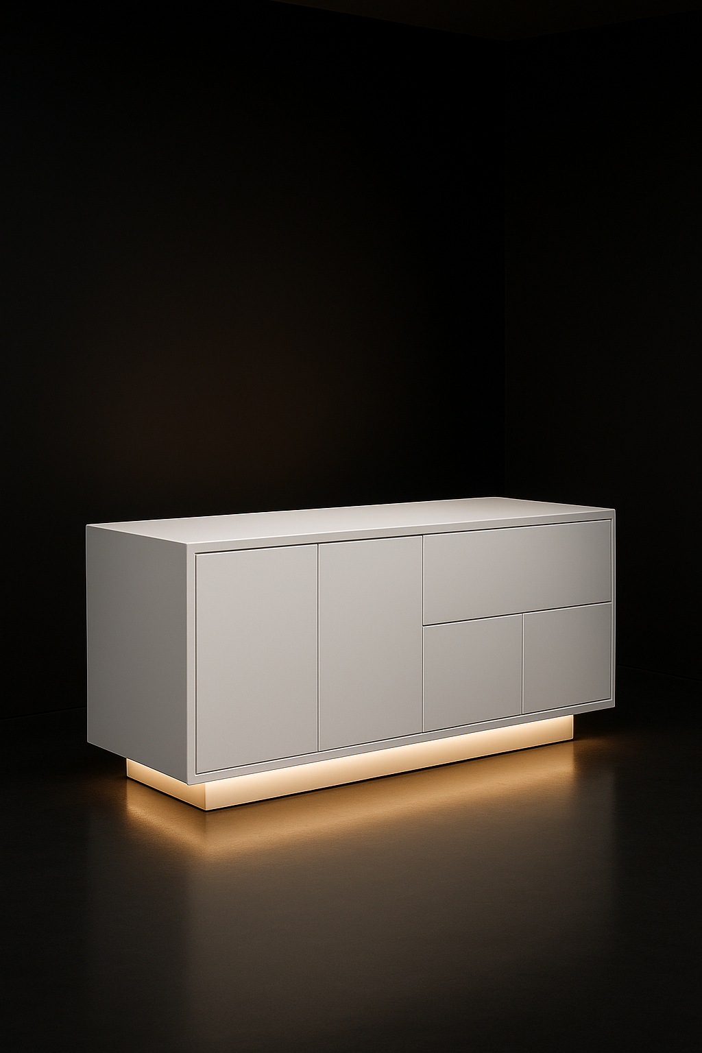 Plinth — Storage Sideboard in a dark luxury setting