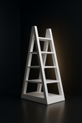 Plinth — Ladder Bookshelf in a dark luxury setting