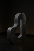 Sable — Sculptural Floor Art Piece in a dark luxury setting