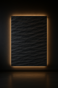 Serra — Textured Accent Wall Panel in a dark luxury setting
