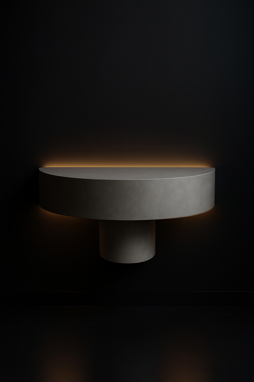 Slate — Demilune Console in a dark luxury setting
