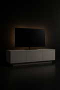 Solace — TV Media Unit in a dark luxury setting