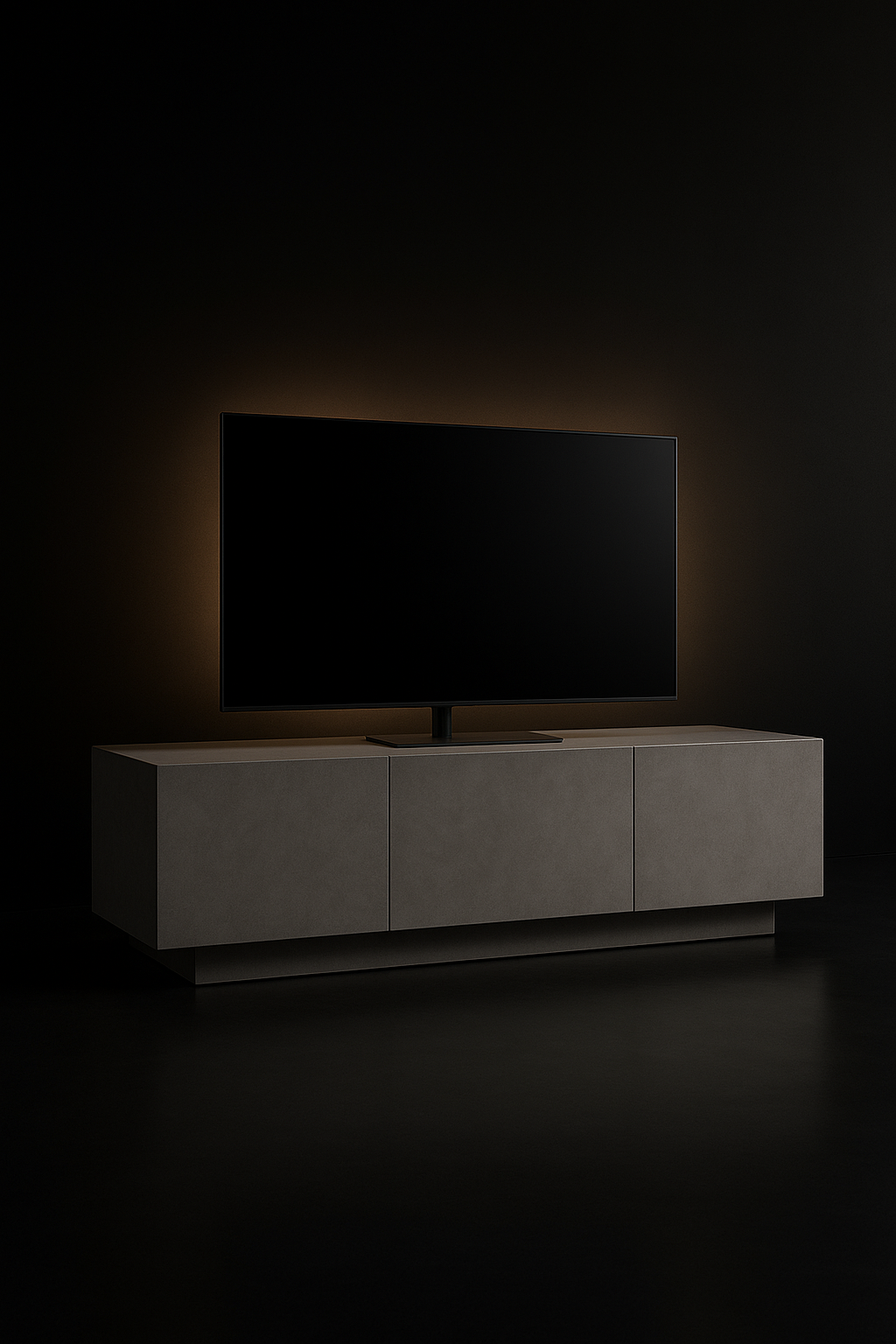 Solace — TV Media Unit in a dark luxury setting