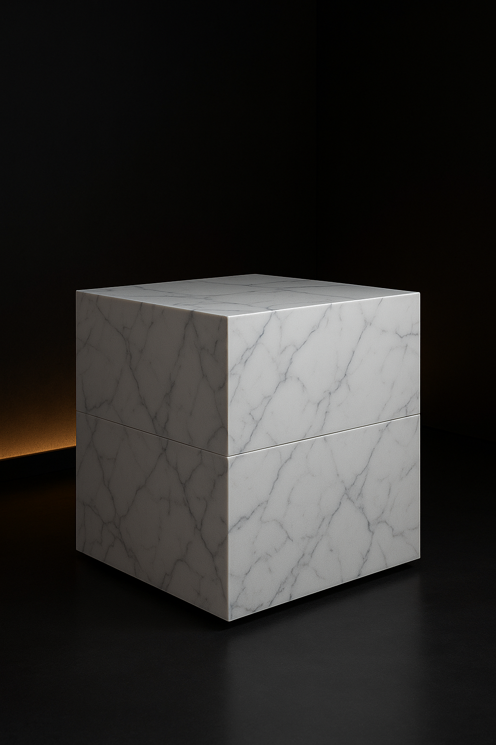 Tundra — Cube Storage Unit in a dark luxury setting