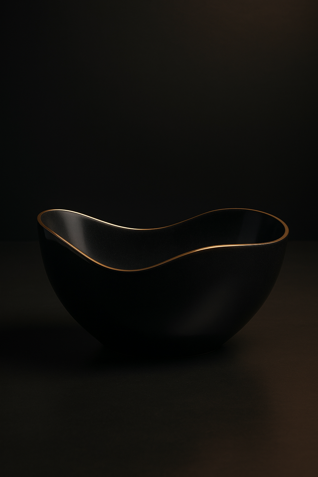 Verve — Freeform Decorative Vessel in a dark luxury setting