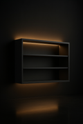 Verve — Floating Wall Shelf in a dark luxury setting
