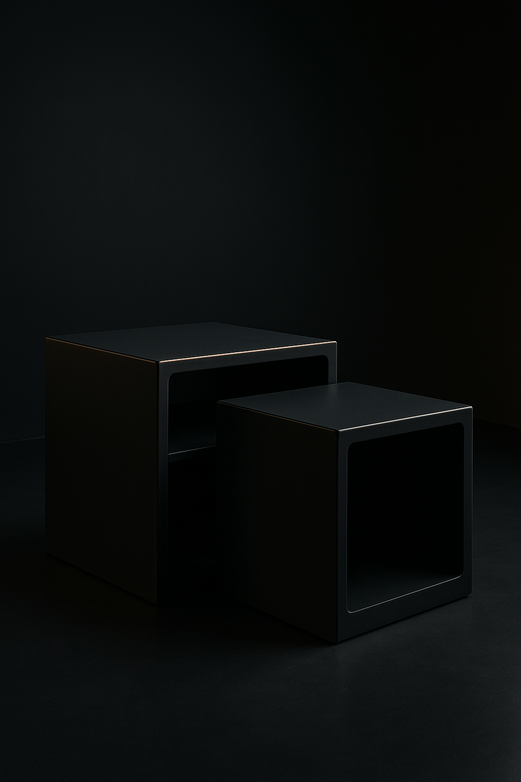 Zephyr — Nest Of Side Tables in a dark luxury setting